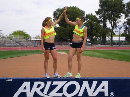 Caroline Ehrhardt and I at training camp in Tucson Arizona (2011)